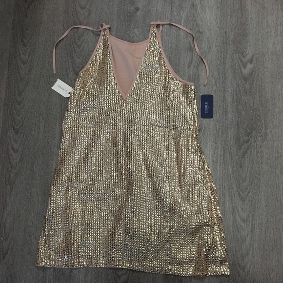 Forever 21 Gold Dress - Picture 2 of 3